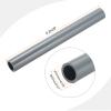 MECCANIXITY 7/8 Inch PVC Rigid Tube Round Pipe Tubing Hardware Tubing 16.6mm ID 22mm OD 8" Length Light Grey High Impact for Water Pipe, Crafts view 2
