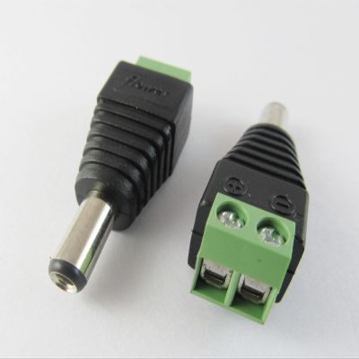 Generic 50x 5.5mm x 2.5mm Male DC Power LED CCTV Video Terminals Connector Adapter