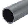 MECCANIXITY 3 Inch PVC Rigid Tube Round Pipe Tubing Hardware Tubing 63.8mm ID 75mm OD 8" Length Light Grey High Impact for Water Pipe, Crafts