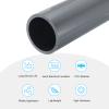 MECCANIXITY 3 Inch PVC Rigid Tube Round Pipe Tubing Hardware Tubing 63.8mm ID 75mm OD 8" Length Light Grey High Impact for Water Pipe, Crafts view 3