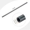 MECCANIXITY PVC Rigid Tube Round Pipe Tubing Hardware Tubing 4mm ID 6mm OD 8" Length Dark Grey High Impact for Water Pipe, Crafts view 2