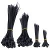 200Pcs Heavy Duty Cable Ties Assortment Zip 4 6 8 12in, 18-120lb Tensile Strength for Organizing Wires, Cords, Gardening (Black) view 2
