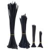 200Pcs Heavy Duty Cable Ties Assortment Zip 4 6 8 12in, 18-120lb Tensile Strength for Organizing Wires, Cords, Gardening (Black) view 3