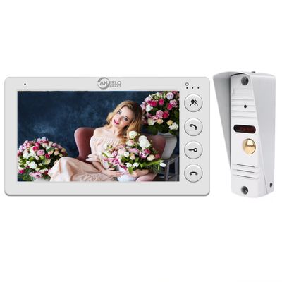 7 Inch Video Apartment Doorbell Intercom System,Two-Way Audio, Infrared Night Vision Function, IP65 Dustproof and Waterproof, Unlocking,90Wide Angle Lens for Home Villa