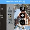 7 Inch Video Apartment Doorbell Intercom System,Two-Way Audio, Infrared Night Vision Function, IP65 Dustproof and Waterproof, Unlocking,90Wide Angle Lens for Home Villa view 3