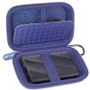 Case Compatible with Samsung T9/ T7/ T7 Shield Portable SSD 1TB 2TB 4TB External Hard Drive, Storage Travel Carrying Holder Organizer for Solid State Drives & USB Cable (Box Only)-Blue view 1