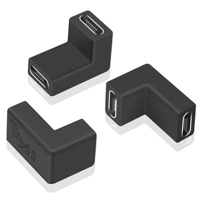 10 USB Type C 3.1 Female to Female Up Angled Coupler Extension Adapter Connector