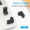10 USB Type C 3.1 Female to Female Up Angled Coupler Extension Adapter Connector view 3