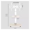 CUFTOBJM Floor Standing TV Stand Base with Swivel Mount Height Adjustment for 32-75" TVs(Size:Without Tray) view 3