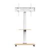 CUFTOBJM Floor Standing TV Stand Base with Swivel Mount Height Adjustment for 32-75" TVs(Size:Without Tray) view 4
