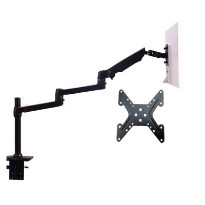 AVXANKTG DL-8013 Mechanical Spring 3-11kg 3 Long Arm Clip Grommet 100x100 75x75 Laptop Desktop Mount 17"-38" Monitor Desktop Stand(Color:with adaptor-01)