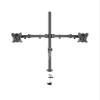 JFUDJKLI T902-240 Desk Clamp Full Motion 360 Degree Dual Monitor Stand 10"-27" Clamp Base Monitor Mount Arm Load 15kg PC Stand(Size:Grommet Base) view 1