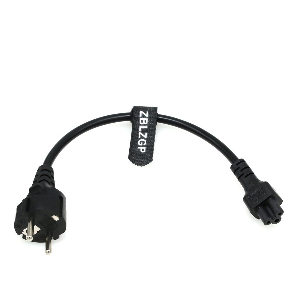 ZBLZGP Power Cord EU Plug 3pin AC Power Cable IEC C5 3 Prong Plug Power Supply Cord for Dell Notebook Comnputer Monitor LG TV Laptop IEC320 C5 Clover (Schuko CEE7/7 to C5)