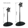 AVXANKTG DL-R01-600 66cm-120cm Height Adjustable Steel LCD TV Desk Stand Monitor Floor Stand Large Heavy Duty Base with Rod 200X200 100x100 view 2