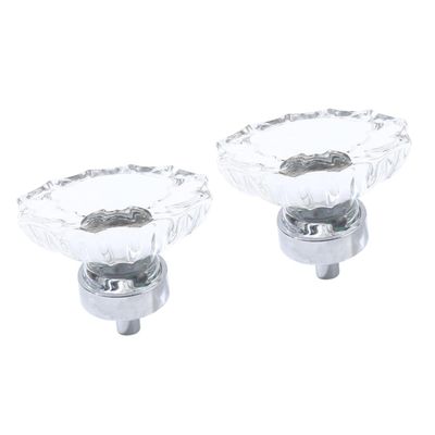 CHMADO Crystal Door knobs,2pcs Glass Dresser Diamond knob Glass knobs Crystal Cabinet knobs CabinetKitchen Cabinet Knob Bathroom knob for Artificial Crystal Knob.