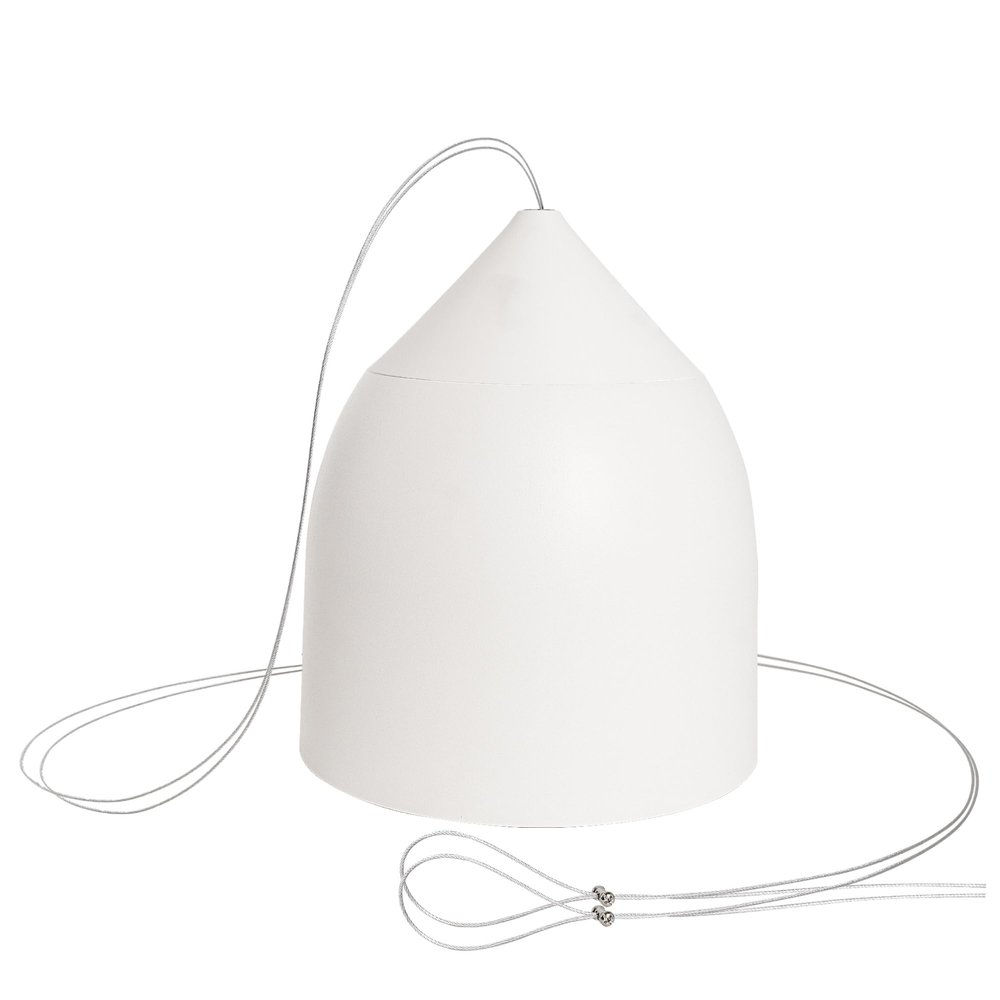 Sound Town 6.5" Weather-Resistant Pendant Speaker, 70V/100V/8-Ohm, Indoor/Outdoor Commercial Speaker for Home and Commerical Installation, White (STPDS-65W)