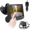 3 Channel Dash Cam, FHD 1080P Dash Cam Front and Rear Inside, Three Way Car Dash Camera with Loop Recording, Parking Monitor, 4In Touch Screen Dash Camera for Cars, 10MCable view 1