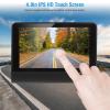 3 Channel Dash Cam, FHD 1080P Dash Cam Front and Rear Inside, Three Way Car Dash Camera with Loop Recording, Parking Monitor, 4In Touch Screen Dash Camera for Cars, 10MCable view 4