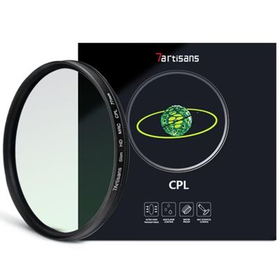 7artisans CPL Circular Polarizer Filter 46/49/52/55/58/62/67/72/77/82mm Ultra-Slim 18 Layer Coatings Multi Resistant Filter for Camera Lens(49)
