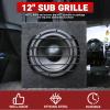 AICARS Metal Car Bar Grille Audio 12 Inches Speaker Subwoofer Grill Grille Cover 5 Bars- Pack of 1 view 3