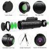 DirectNine Basics Portable Monocular 40x60 High Power Monocular with Smartphone Holder Tripod for Adults Waterproof with and Clear Prism Dual Focus for Bird Watching Camping Travelling view 2