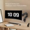 BEWISER Heavy Duty Monitor Arm Wall Mount for 34-57 Ultrawide Screen,Weight Capacity up to 44lbs,Ultrawide Monitor Arm Wall Mount,Black view 2