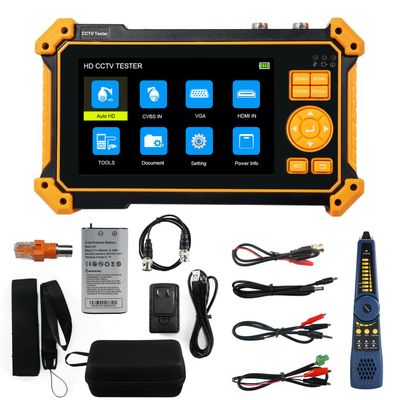 CCTV Camera Tester, WANLUTECH 8MP TVI CVI AHD SDI CVBS Analog Camera Tester 5 inch TFT-LCD Screen Support Cable Tracer UTP Cable Tester PTZ Control HDMI in VGA in RS485 (HD-3200C)
