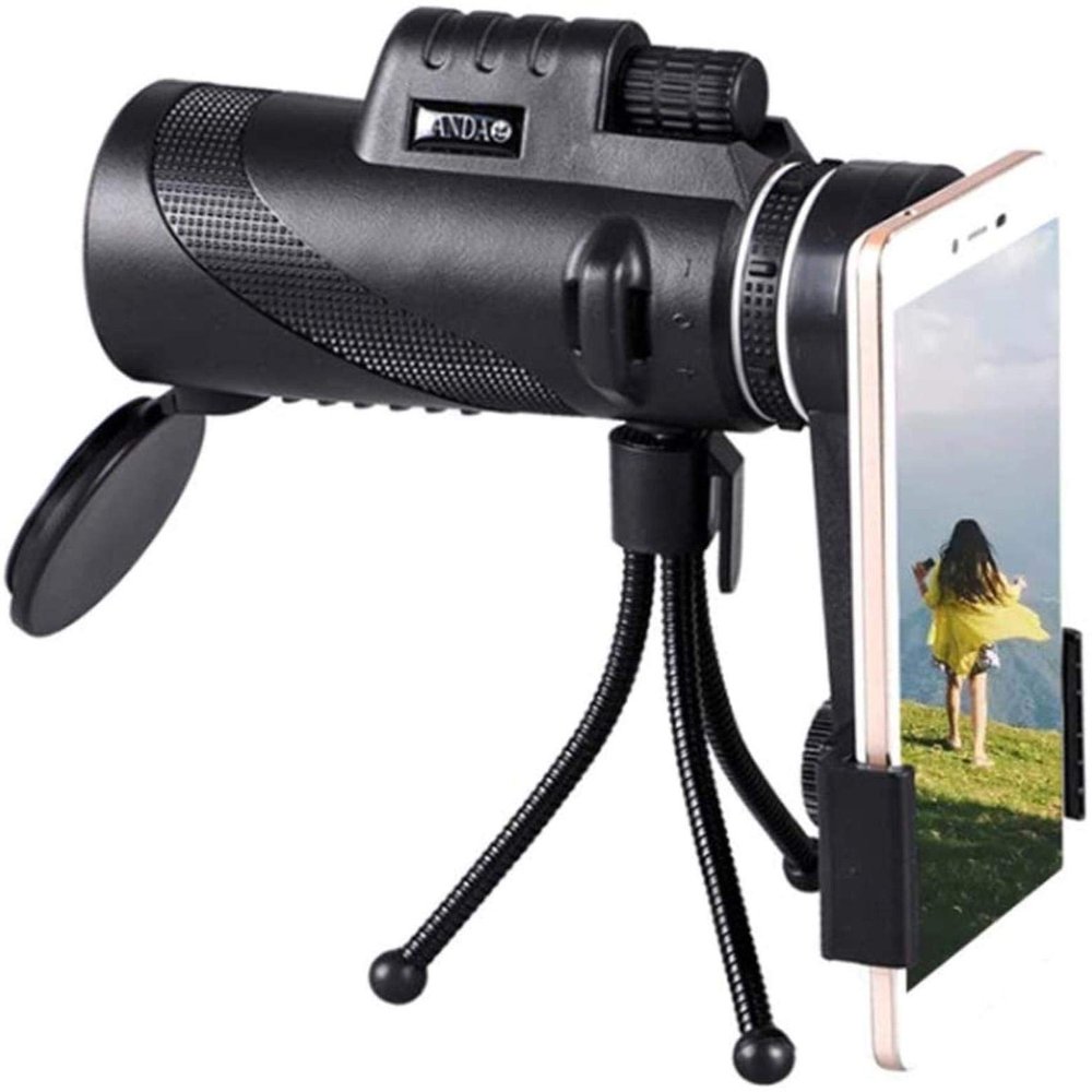 DirectNine Basics Portable Monocular Spotting Scope Telescope,40x60 Monocular Telescope with Phone Adaptor and Tripod, Low Light Binoculars Or Adults Kids Bird Watching Traveling,