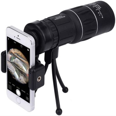 Portable Monocular 16x52 Dual Focus Waterproof Spotting Scopes, Wide View, with Tripod/Cell Phone Adapters