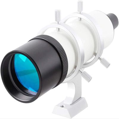DirectNine Basics Portable Monocular Astronomical Telescope Accessories Optical Finder Tube Finder Scope with Black and White Bracket 7X50 Lightweight for Specific Area Observation
