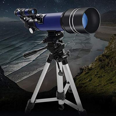 Portable Monocular Astronomical Telescope for Adult Children,70mm Big Caliber Astronomical Telescope 400mm Focal 201X Refractive Multilayer Coated Lens Monocular Telescope Focal with Tripod