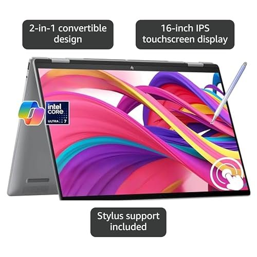 HP - Envy 2-in-1 16" 2K (1920 x 1200) Touch-Screen Laptop - Intel Core AMD R7 8840HS-16GB Memory - 1TB SSD Copilot - Thunderbolt 4-5MP IR Cameraw - w/Stylus