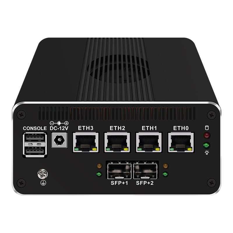 CWWK Intel Alder Lake N100(4C/4T Up to 3.4GHz)/N305(8C/8T Up to 3.8GHz) Dual SFP+10GbE Mini PC|4xIntel I226-V 2.5GbE |DDR5 Memory|PCI-E x4|HDMI+DP+Type-C (10 Gigabit N100, 16G RAM 512G SSD)