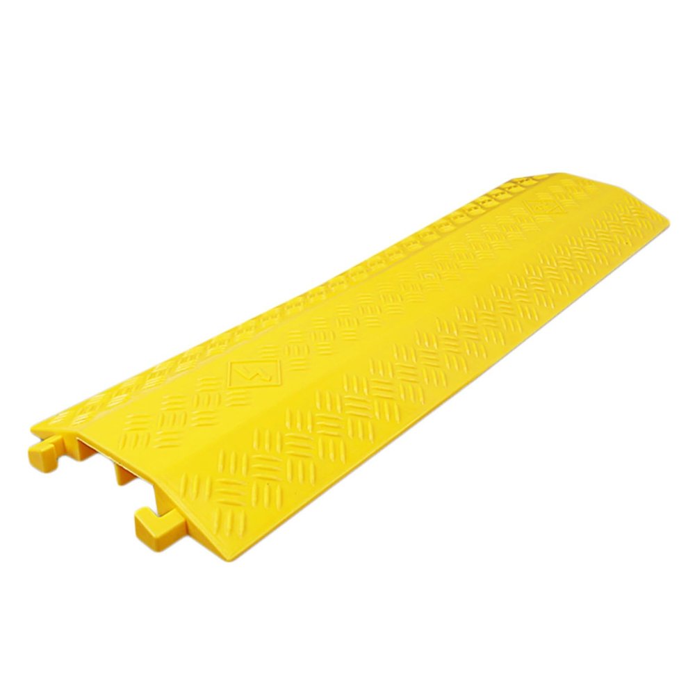 Rubber Speed Bump,Cable Protector Ramps Traffic Speed Bumps,Modular Protective Cover 11023lbs Load Capacity for Floor Cover Trunking