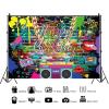 10x6.5ft Graffiti 80s 90s Backdrop Urban Retro Birthday Photography Background 80s 90s Hip Hop Birthday Party Cake Table Banner Decoration Supplies Photo Booth Props view 2