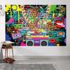 10x6.5ft Graffiti 80s 90s Backdrop Urban Retro Birthday Photography Background 80s 90s Hip Hop Birthday Party Cake Table Banner Decoration Supplies Photo Booth Props view 4