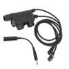 TACGZGJSM V2 U94 Tactical Headsets Dual PTT Push-to-Talk 2pin Kplug Walkie Talkie Headset Connector Cable for UV5R,UV17R etc. (Black) view 1