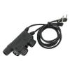 TACGZGJSM V2 U94 Tactical Headsets Dual PTT Push-to-Talk 2pin Kplug Walkie Talkie Headset Connector Cable for UV5R,UV17R etc. (Black) view 3