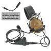 TACGZGJSM V2 U94 Tactical Headsets Dual PTT Push-to-Talk 2pin Kplug Walkie Talkie Headset Connector Cable for UV5R,UV17R etc. (Black) view 4