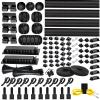 [313Pcs] Cable Management Kit, 67 Adhesive Cable Clips, Topavatop Desk Cord Organizer, 22 Reusable Cable Strap, 4 Cable Sleeve Split, 200 Nylon Cable Zip Ties with 20 Mounts for TV Office Home, Black view 1