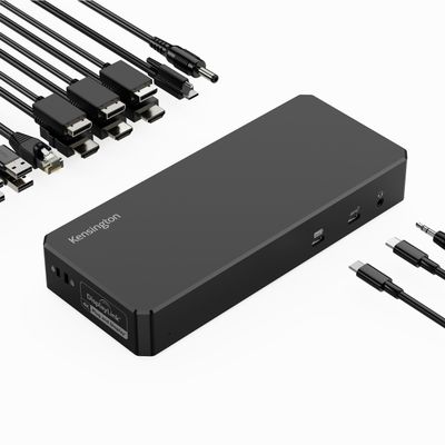 Kensington DisplayLink 4K Docking Station, Triple 4K for MacBook Pro/Air M1/M2/M3/M4, 14ports, 3xHDMI/3xDisplayPort,4xUSB A,2xUSB C 3.2, Ethernet, Audio, 100W PD (K33621NA)