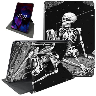 AIRWEE Rotating Case for iPad 10.2, 9th/8th/7th Gen, 360 Rotating Stand, Auto Wake/Sleep, Shockproof, Skull Pattern, Unisex, Portable, Watching Movies, Gaming, Typing