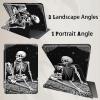 AIRWEE Rotating Case for iPad 10.2, 9th/8th/7th Gen, 360 Rotating Stand, Auto Wake/Sleep, Shockproof, Skull Pattern, Unisex, Portable, Watching Movies, Gaming, Typing view 3