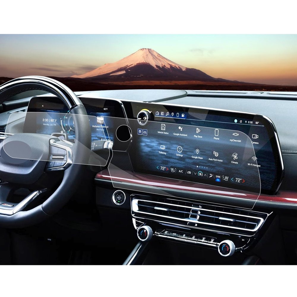 SXCY [4PCS Nano for 2024 2025 Chevrolet Equinox EV Screen Protector 2024 2025 Equinox EV Accessory Touch Display Screen Protector[17.7 Inch+11 Inch]
