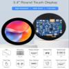 3.4inch HDMI Round TouchScreen for Raspberry Pi 5/4B/3B+/3A+/2B/B+/A+/Zero/Zero W/WH/Zero 2W, 800800 Resolution 10-Point Capacitive Touch IPS Display,Compatible with Jetson Nano/Mini PC,Driver Free view 2