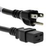 CablesAndKits - 3 Prong AC Power Cord (15ft) 4.5m - 15A/125V, 14 AWG - 5-15P to C19, (NEMA 5-15P to IEC-60320-C19) - Heavy Duty Power Cable for Servers, Network and Data Center Needs - (Black) view 1