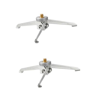 3pcs Gas Tank Tripod Screw Camera Tripod Flexible Tabletop Tripod Desktop Phone Holder Travel Tripod Adjustable Camera Tripod Mount Camping Lights Portable Aluminum Alloy (Silverx2pcs 14X14