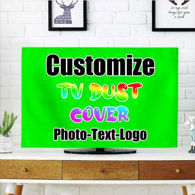 DYAGSIO Custom TV Dust Cover with Photo, Compatible with Modern 50"/52" LCD LED, Design Your Own Personalized with Picture Logo Text TV Dust Cover Cloth Decoration Living Room, Lime