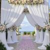 1014 ft Wrinkle Free White Backdrop Curtain for Wedding Parties, 2 Panels 514ft Height Silky Polyester Photo Backdrop Drapes for Parties Birthday Baby Shower Photography Background Cloth view 2