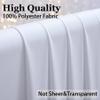 1014 ft Wrinkle Free White Backdrop Curtain for Wedding Parties, 2 Panels 514ft Height Silky Polyester Photo Backdrop Drapes for Parties Birthday Baby Shower Photography Background Cloth view 4